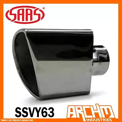 Saas Stainless Steel Exhaust Tip Vy V6 & V8 Angle 63mm Commodore Holden Ssvy63 • $32.50