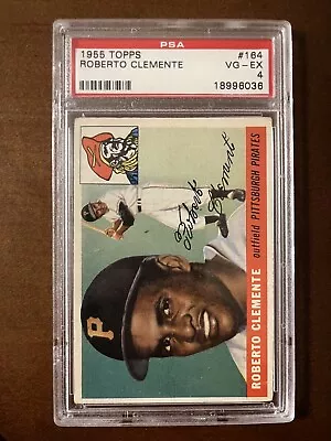 1955 Topps #164 Roberto Clemente RC PSA 4 BEST CENTERED PSA 4 On EBay🔥🔥🔥 • $2999.95