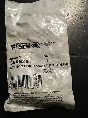 Matco Sexs25l Extractor 15/32 Multispline • $25