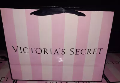 Victoria's Secret MEDIUM Glossy Paper Shopping Gift Bags - Pink Stripe NEW ( 3 ) • $9.99