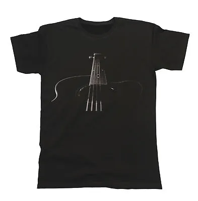 Mens ORGANIC Cotton T-Shirt ACOUSTIC GUITAR Music Instrument Musician Band Gift • £8.95