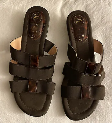 Mootsies Tootsies Collection Sz 6 Brown Moneal Slip On Sandals Elastic • $15