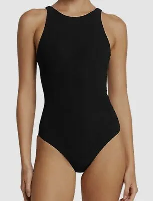 $169 Jets Women's Black Jetset High Neck One-Piece Swimsuit Size AU 14 US 10 • $53.98