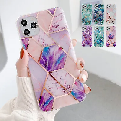 $4.99 • Buy For IPhone 14 Pro Max 13 12 11 XR X SE3 Shockproof Marble Pattern TPU Case Cover