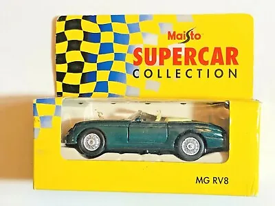 Maisto Supercar Collection MG RV8 Diecast Model Green V8 MIB Corgi Dinky Scale • £11.95