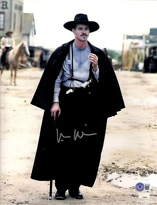 $266.11 • Buy VAL KILMER Signed Autographed TOMBSTONE  Doc Holliday  11x14 Photo Beckett BAS