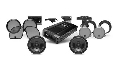 BOSS AUDIO BHD3F Complete Black Audio Kit W/ Amp Harley Front Speaker System • $569.99