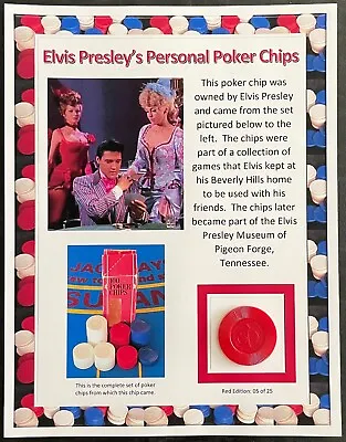 Elvis Presley Personal Owned Red Poker Chip - Mike Moon Museum Collection! • $75