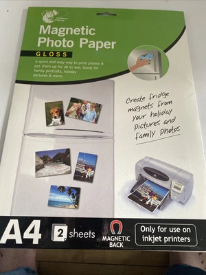 £0.99 • Buy A4 Magnetic Gloss Photo Paper Chiltern Wove 2 Sheets