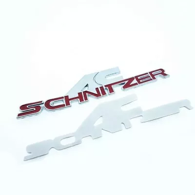 AC Schnitzer Boot Badge Metal Sticker Emblem Badge Logo Decal Silver Red • £7