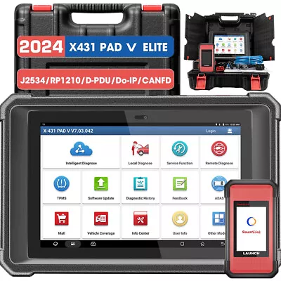 2024 LAUNCH X431 PAD V ELITE  Car Diagnostic Scanner Tool Programming Key Coding • $1699