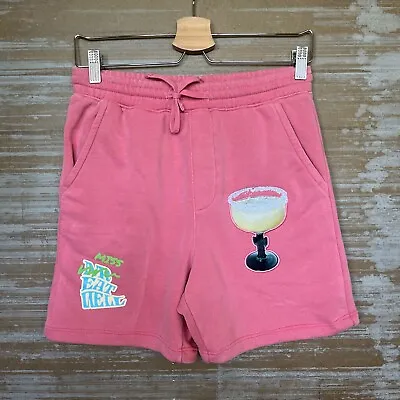 Mr. Eat Well Margarita Suit Sweat Shorts Street Patch Work Pink Lounge Womens S • $39.99