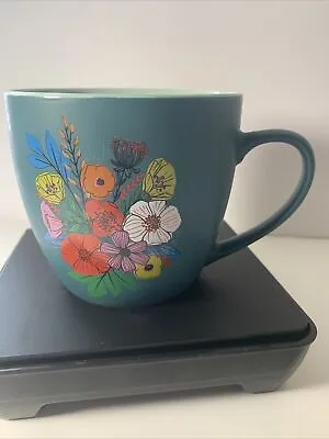 $4.95 • Buy Boho Bling Collection - Teal Flower Coffee/Tea Mug - New