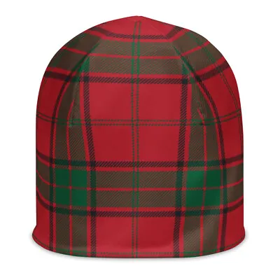 Scottish Maxwell Clan Tartan Print Beanie Hat • $37.95