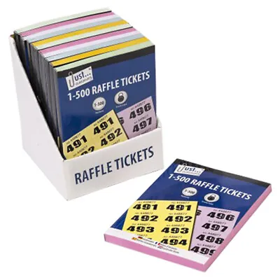 Raffle Tickets Cloakroom Tombola Lucky Draw Security Coded Numbered 1-500 Ticket • £7.29