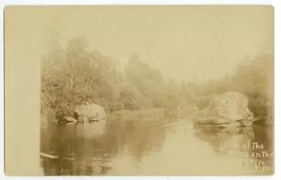 C1910 Vilas County Wisconsin Deerskin River Real Photo • $10