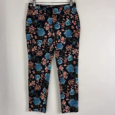 Merona Pants Women's Size 4 Cropped Skinny Classic Mid Rise Floral Stretch • $7.99