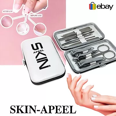 10 Piece Manicure Pedicure Nail Care Set Cutter Clippers Kit Case Mens Ladies • £3.80