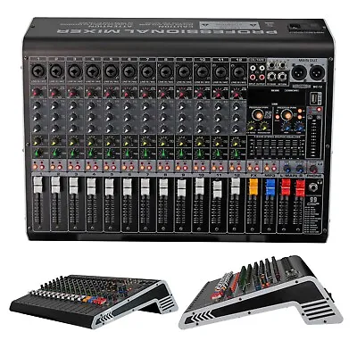 12 Channel Professional Audio Podcast Mixer 99DSP Effect DJ Console Mixing Board • $157.99