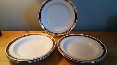 £24 • Buy Antique Burgess & Leigh, Burleigh Ware Set Of 6 Soup Plates, 24cm