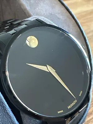 Movado Museum Classic Black PVD Steel Bracelet Men's Watch 0607626 • $213.57