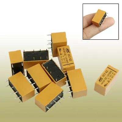 10pcs DC 12V Coil 1A/125VAC 2A/30VDC 8 Pins PCB Power Relay HK19F • $17.94