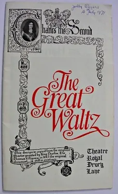 £7.50 • Buy THE GREAT WALTZ 1971 Drury Lane Sari Barabas Walter Cassel Diane Todd Watson