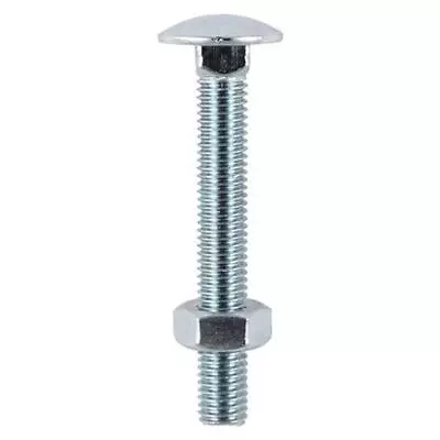 Timco M12/12mm Zinc Cup Square Carriage Bolt Coach Screw & Hex Full Nut 50-300mm • £16.99