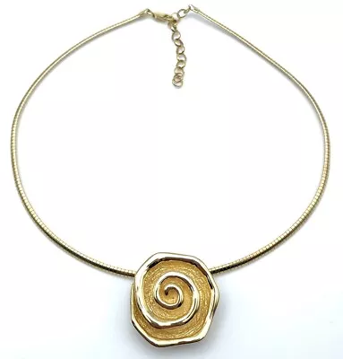 Veronese Pendant Necklace Spiral Flower  18K GP / 925 Sterling Silver 16-18” • $55.97