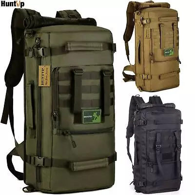 3 Way 50L Military Tactical Backpack Nylon Large Molle Rucksack Assault Pack Bag • $33.24