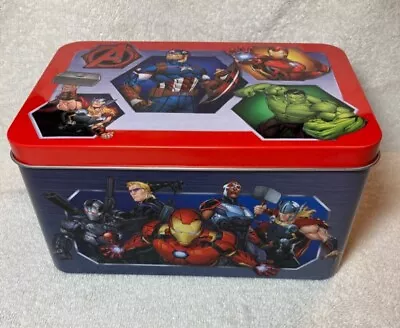 Marvel Tin Box Avengers Hero’s Hinge Top Collectible ! • $8.50