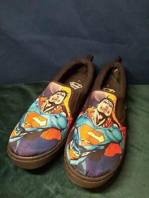 Men's Superman Shoes Size 7 Casual Loafers Canvas Slip On Figure Skate Sneakers • $16