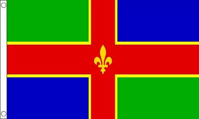 5ft X 3ft (150 X 90 Cm) Lincolnshire Lincs British County Polyester Banner Flag • £6.95