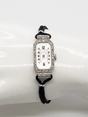 $2250 • Buy Antique 1900s Vacheron Constantin 1ct Mine Cut Diamond Platinum Ladies Watch WTY
