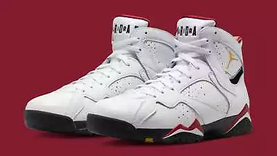 Nike Air Jordan 7 Retro Cardinal White/Red Sneakers Mens Size US 10-14 NEW RARE✅ • $250