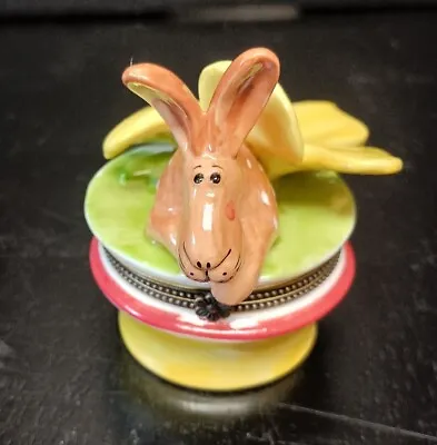 Villeroy & Boch  Happy Treats  Bunny Rabbit Porcelain Trinket Box NIB Retired • $20