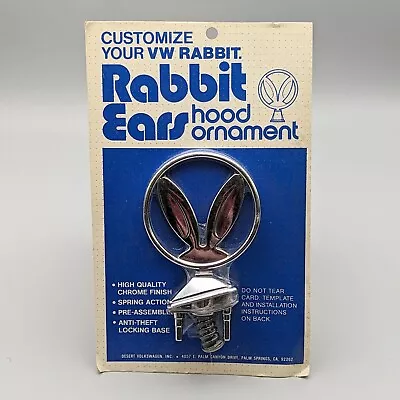 New Volkswagen VW Rabbit Ears Chrome Hood Ornament RARE • $274.05