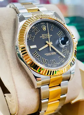 Rolex Datejust II 116333 18K Yellow Gold Oyster Bracelet Gold Bezel PAPERS • £11187.90