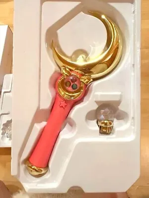 BANDAI Sailor Moon 20th Anniversary Proplica Crescent Moon Stick Wand Used • £153.92