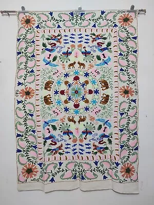 Handmade Cotton  Embroidery Queen Quilt • $249.99