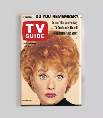 I LOVE LUCY / CLOSE UP - TV GUIDE - 2 X3  POSTER MAGNET Retro Vintage Magazine • $6.99