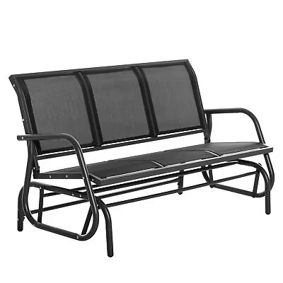 3 Seat Patio Rocking Glider Bench Outdoor Swing Chair Loveseat For Porch Garden • $141.43