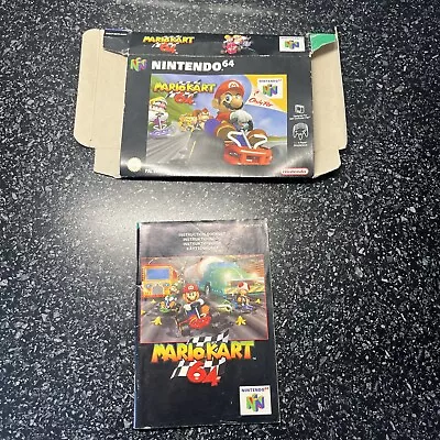 Nintendo Mario Kart 64 Box And Instructions Only • £8.50