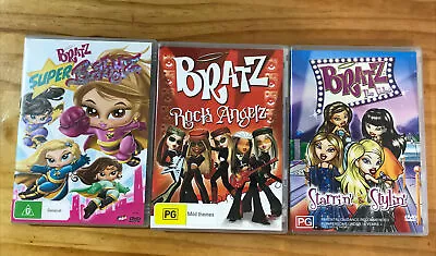 Bratz Dvd Bundle Lot 3 Rock Angelz Starrin’ & Stylin’ Super Babyz • $18