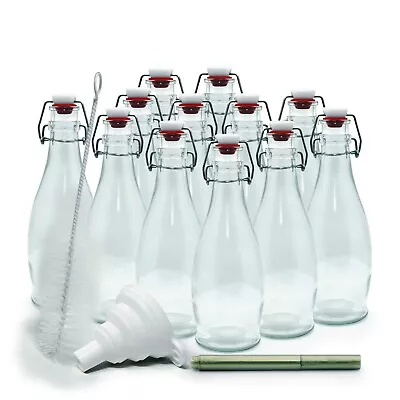 Nevlers 8.5 Oz. Airtight Glass Bottles With Swing Top Stoppers (Pack Of 12) • $29.99