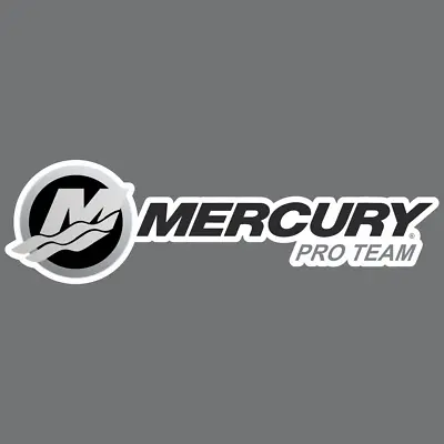 Black Mercury Pro Team Bass Fishing Boat Carpet Graphic  Decal Logo 700-145 • $26.99