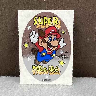 Vtg 1990 Super Mario Bros. Nintendo Tanooki Mello Smello Foil Sticker 90s RARE! • $4.99