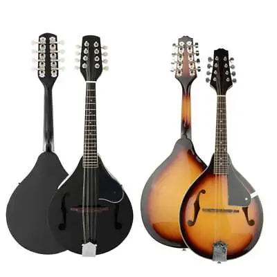 New 2 Colors A-Style Mandolin 4 Pairs String Cambered Wood High Quality • $54.90