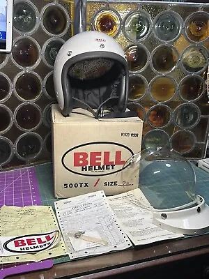 NrMnt In Box Bell 500TX Helmet Visor Bubble Face Shield Vintage 1968 Snell Grail • $3000