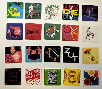 World Cup Designer Beer Mats - 20 X Unique Coasters Featuring Iconic Moments • $11.21